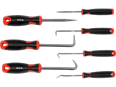 Крюки с рукояткой, 7пр., 40Cr (YT-08425) YATO