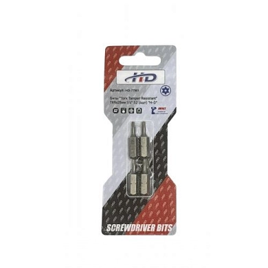 Биты "Torx Tamper Resistant" TR9x25мм 1/4" S2 (4шт) (HD-77901) H-D