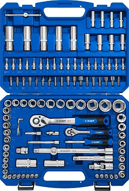Набор инструмента автомобильного (1/2", 1/4") 110пр. "Профессионал" (27635-H110_z01) ЗУБР