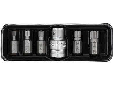 Головки-биты специальные SPLINE M5-M12 L30ММ (набор 6ПР.) S2 HRC58-62 (YT-0414) YATO