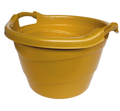 Таз пластмассовый круглый для бани 20л с ручками