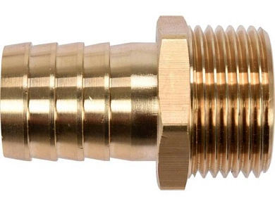 Штуцер "елочка" 25мм наружная резьба 1", латунь (YT-85395) YATO