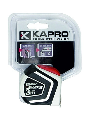 Рулетка 3м/19мм, автостоп, нейлон. покр., прорез. корп., быт. (510-3) KAPRO