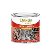 Грунт-эмаль 3 в1 "DEKOR" красно-коричневая 1.9 кг