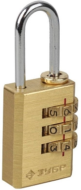 Замок "ЭКСПЕРТ" навесной мини, кодовый, 3 диска (37118-1_z01) ЗУБР