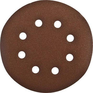 Круг шлифовальный д=150 мм, 6 отв., зерно 180, велкро осн., 5 шт. (35350-150-180) ЗУБР