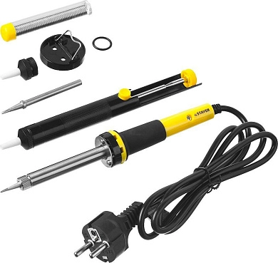 Набор для паяльных работ 60Вт, паяльник+подставка+припой и др.  "PROFI" PROTerm (55313-60-H6) STAYER