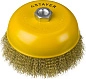 Щетка чашечная (гофр) 150ммхМ14, стальн. латун. пров. 0,3мм "PROFESSIONAL" (35125-150) STAYER фото2