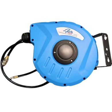 Шланг ПВХ пневм. 8.0мм х 10м, 8 бар, с быстросъем. соединениями, автом. катушка (AT-03190) AIR TOOLS