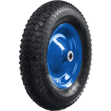 Колесо пневмат, для тачки арт. 39913, стальной диск, подшипник - 20мм, 4х380ммКПВ-2 (39902-2) ЗУБР