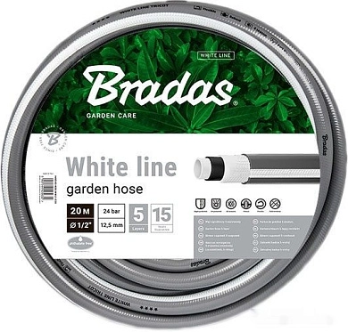 Шланг поливочный WHITE LINE  5/8" 50м (WWL5/850) BRADAS