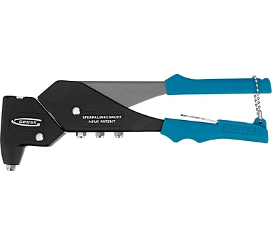 Заклепочник литой, усиленный 285 мм, поворотный 0-360° (заклепки 2,4-3,2-4,0-4,8) (40405) GROSS