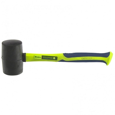 Киянка резиновая, 680г., черная резина, фибергласовая рукоятка (11165) СИБРТЕХ