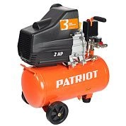 Компрессор воздушный EURO 24-240K (1,5 кВт 240 л/мин 220В 8бар 1 порш. 24л) PATRIOT / OPTIMA
