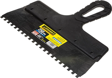 Шпатель зубчатый нерж. фасад. 250 мм/ 6 мм, пласт. рук. "PROFESSIONAL" (1009-25-06) STAYER