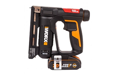 Степлер аккум. для скоб и гвоздей WX843 (20 В, без АКБ и ЗУ, тип 53, 6-14/15 мм, тип 47, чем.) WORX