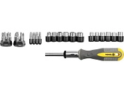 Отвертка реверсивная + биты и головки (набор 29пр.) CrV (60975) VOREL