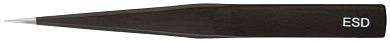 Пинцет прецизионный, антистатич., нерж.сталь, пластик.покр., "Профи" тип F (125x11х2мм)(F_67476) FIT