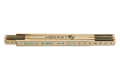 Метр складной деревянный 1м, усиленные крепления (HT4M261-D) HOEGERT