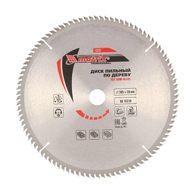 Диск пильный 305х30х96T по дереву (73287) MATRIX