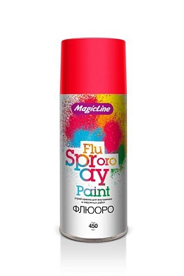 Краска аэрозольная  розовая флуоресцентная (265г) MAGICLINE
