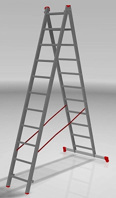 Лестница алюминиевая 2-х секц. NV1220 (11 ступ. 292/501см, 8.7кг) Новая Высота