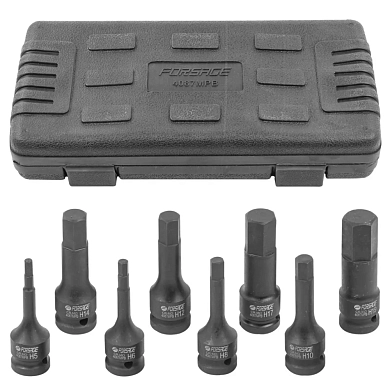 Набор головок-бит ударн. 1/2" HEX 5-19мм 8пр. (F-4087MPB) Forsage