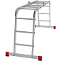 Лестница-трансформер алюм. широкая NV3320 (4х4 ступ. 121/450см, 15.1кг) Новая Высота фото3