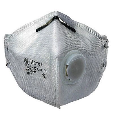 Полумаска фильтрующая складная, с клапаном "Исток-1СК" (FFP1) б/регулировки оголовья