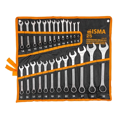 Ключи комбинированные, 25пр. (6-32мм) (ISMA-5261PD) ISMA