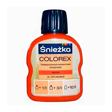 Краситель Colorex Sniezka №20 персиковый, 0.10л