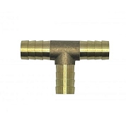 Штуцер пневматический T-образный "елочка" 12мм (латунь) (HD-B1286-12) H-D