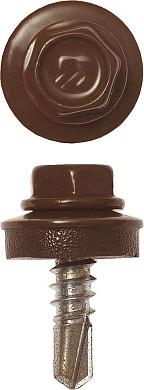 Саморез кровельный СКМ RAL 8017 шок.-коричн., 19х5.5мм, 500 шт (4-300315-55-019-8017) ЗУБР