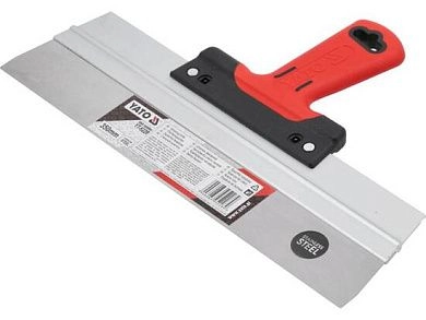 Шпатель нерж. фасад. 350 мм, пласт. рук. (YT-5228) YATO