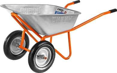 Тачка строительная двухколесная, 110 л, грузоподъемность 200 кг (39905) СИБИН