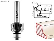 Фреза кром. калев. №2, диам.-22,2мм, раб. дл.-13мм, рад.-4,8мм, хв. 8мм (28785-22.2) ЗУБР