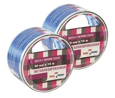 Лента клеящая металлизированная 50мм/50м, в и/у (TZK454T) Klebebander