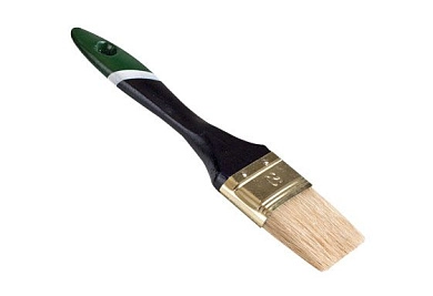 Кисть плоская 75мм, натур. щетина, дер. ручка "Серия02" (00300-025130) BAUWELT