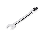 Ключ комбинированный торцевой шарнирный удлиненный, 19х19мм, хром. (121259) HORTZ