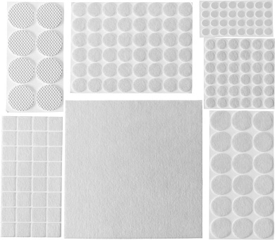 Набор "COMFORT": Накладки самоклеящиеся на мебельные ножки, 175 шт, белые (40917-H175) STAYER