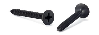 Саморез для крепления ГКЛ в металл 3,5x16 мм F (мелкий шаг, фосфат, уп. 1000 шт.)