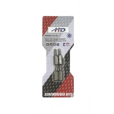 Биты "Torx Tamper Resistant" TR15x25мм 1/4" S2 (4шт) (HD-77903) H-D
