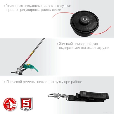 Триммер сетевой КСВ-38-1300 (1300 Вт, ш/с 38/25 см) ЗУБР