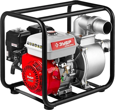 Мотопомпа бензиновая ЗБМП-1000 (4.8 кВт, произв. 1000 л/мин, патрубки 80 мм, кор.) ЗУБР