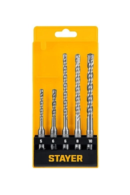 Набор сверл SDS-plus, 5шт., квадро: 5,6х110; 6,8,10х160 "HERCULES-4Х" (29290-H5) STAYER