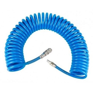 Шланг спиральный для воздуха с фитингами 6.5х10мм 10м (PU)(HD-1065H) H-D
