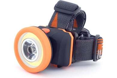 Фонарь светодиодный налобный LH-175 COB (COB 175 Лм 68м ABS пластик 3xAAA) ЯРКИЙ ЛУЧ