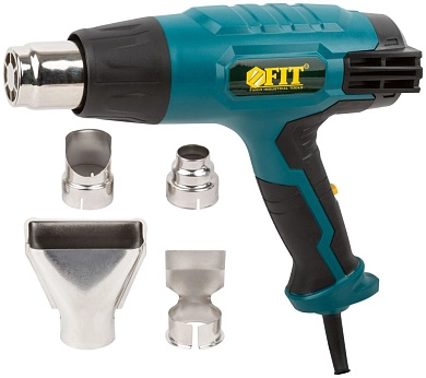 Фен технический HG-2012 (2000 Вт; 3 режима, 60/400/600 °C; 4 насадки, рез. накл.; кор.)(F_80611) FIT