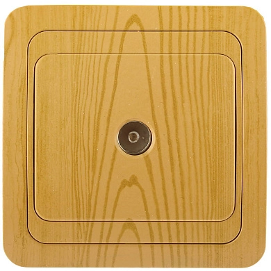 Розетка "ГАММА" телевизионная, цвет ольха (SV-54115-A) СВЕТОЗАР