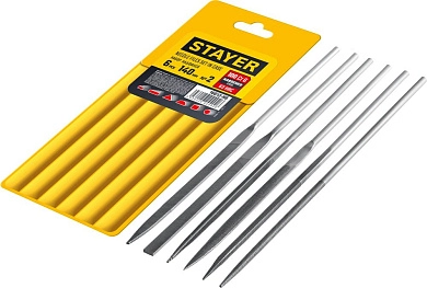 Набор надфилей 140мм, насечка №2, 6пр., в чехле (16013-H6) STAYER